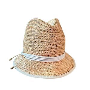 Coach Poppy Straw Raffia Fedora Hat